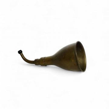 Hörrohr Messing, leicht gebogen, schwarzer Kunststoffabschluß, 18H
