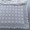 Bettdecke 180x240 weiß gehäkelt Kreismuster mit gebogtem Rand, Decke, Tagesdecke