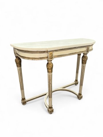 Konsoltisch Louis XVI, 4-füßig mit Stegverbindung,110x40cm, h 90cm,