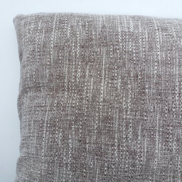 Kissen, 50x50, weiß/braun meliert, Chenille