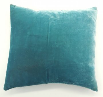 Kissen 40x40, blass türkis, glänzend, Velour