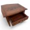 Beistelltisch, Mahagoni, Schub mit Metallgriff, Beine konisch, L60xB60xH49