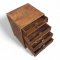 Kommödchen, Teak dkl.braun, 5 Schübe, Messingbeschläge und -griffe, B38xT35xH53