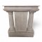 Grabstein/Grabmal, Marmoroptik grau, 2 dorische Säulen und Mittelteil auf geradem Sockel, gestufter,gerader Abschluß, H//B/T 137x120x40