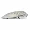 Schale Zinn, Blumendekor, oval, L19, leicht eingerissen
