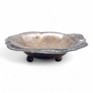 Schale silber, Rand gewellt, ø26