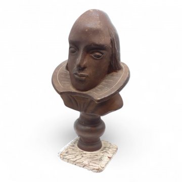 Büste SHAKESPEAR, Holz braun, H24