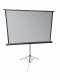 Projektionsleinwand auf Gestell, grau Metall/Chrom MILANO, Bildfläche 124cm, Leinwandmaß 128,5cm
