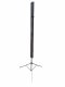 Projektionsleinwand auf Gestell, grau Metall/Chrom MILANO, Bildfläche 124cm, Leinwandmaß 128,5cm