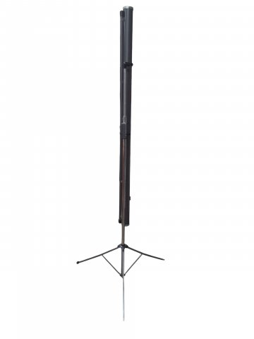 Projektionsleinwand auf Gestell, grau Metall/Chrom MILANO, Bildfläche 124cm, Leinwandmaß 128,5cm