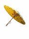 Schirm ASIA ,Blumenmotiv, Holz, D 85 cm,L 62 cm, gelb, handbemalt