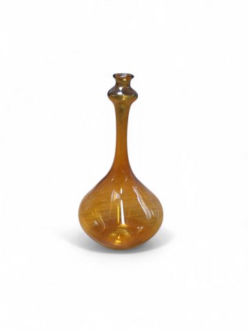 Glasvase EINS, bernsteinfarbig, h 18 cm, D 10 cm,bauchig