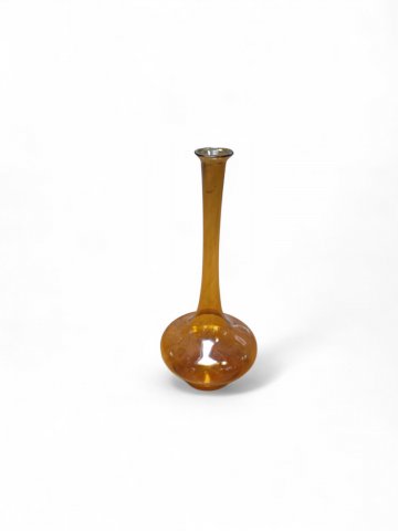 Glasvase ZWEI, bernsteinfarbig, h 23 cm, D 9 cm,bauchig