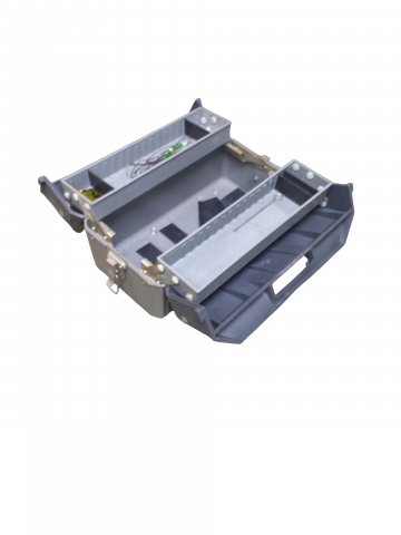 Plastikbox mit Posen/Blinker, Angelzubehör, mehrere Fächer