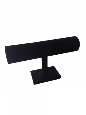 Schmuckhalter, Uhrenhalter, Velour schwarz, 1 Rolle auf Halter, 23 x 8 cm