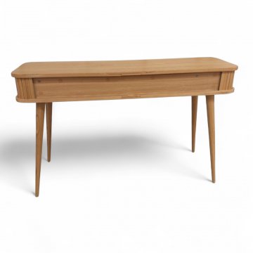 Konsoltisch ZUIVER BARBIER, Esche, 2 schmale Schiebetüren, hochbeinig, Beine konisch, ausgestellt, B120xT35xH74