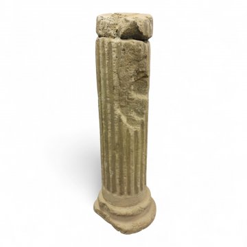 Säule, H165 Ø45, Styropor grün/beige, kanneliert