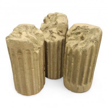 Säule, H85 Ø45, Styropor grün/beige, kanneliert