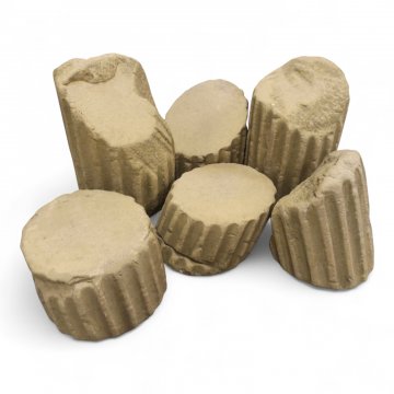 Säulenstück, H30-50 Ø40, Styropor grün/beige, kanneliert, versch. Ausführungen