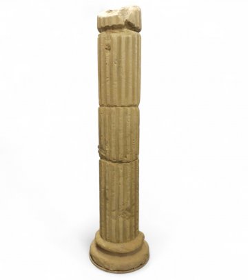 Säule, H235 Ø45, Styropor grün/beige, kanneliert