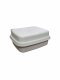 Aufbewahrungsbox/Vorratsbox, Kunststoff beige/weiß, 31x14x26cm