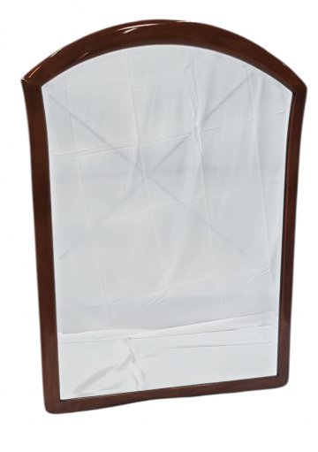 Wandspiegel RESI, dunkel Kirsche, Oberteil geschwungen, 80x110cm