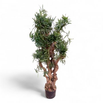 Kunstpflanze, Dracena, 4 gedrehte Einzelstämme, H 135