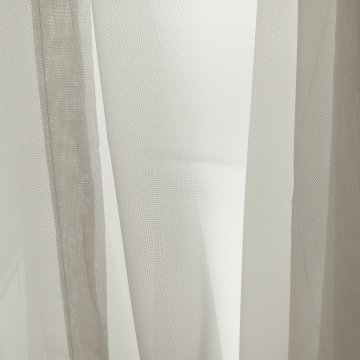 Gardine ca.500x410cm, weiß, uni, transparenter Voile, Polyester, sehr leicht 