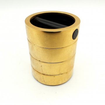 Büroklammerspender magnetisch, LERCHE BLACK POINT H.8cm glanzvergoldet 