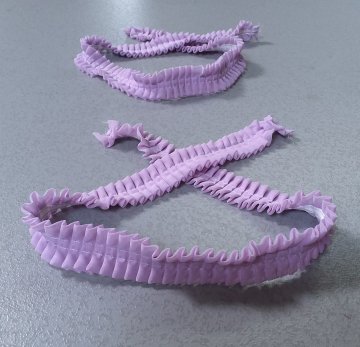 Tüll 3x75 Halteband, lila, Plissee, Gardinenhaltebänder, Voile, Raffband