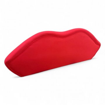 Sofa KUSSMUND, Vollpolster Nylonbezug rot, Lippenform geschwungen, B210xT82xH83