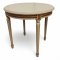 Beistelltisch, beige/gold, Beine kanneliert konisch, Ø60 H56