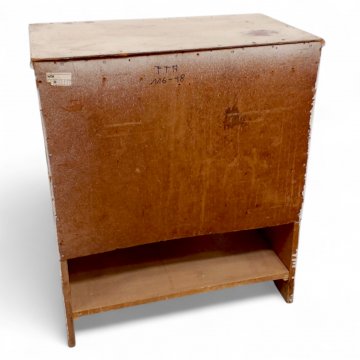 Kommode, beige lackiert, 2 Schiebetüren, B60xT33xH74