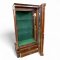 Vitrine 1880 groß 2-teil., m. Säulen, 3-seitig verglast, Unterteil m. 2 Schüben, 121x62cm, h 238cm