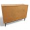 Sideboard, Korpus Eichedekor, 2 Schiebetüren K.stoff grün, 2 Einlegeböden, Metallfüße quadr. braun, B120xT42xH89