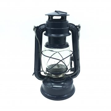 Handlaterne / Petroleumlampe, Metall, Glaskolben, Patina, Diverse 