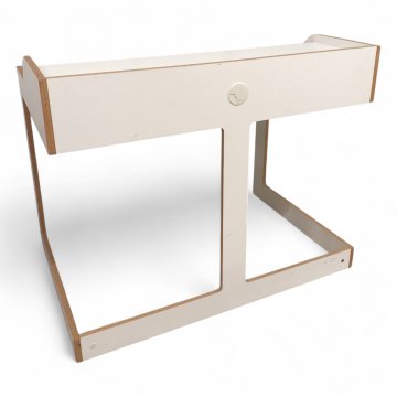 Schreibtisch, PLANE, Multiplex, weiß, 2 Ebenen, 2 Schubladen, 106x71x87 cm