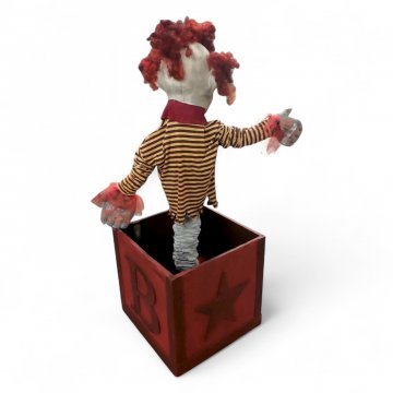 Horrorclown, Jack in the box, Box 50x50x50cm, H 140, B 90
