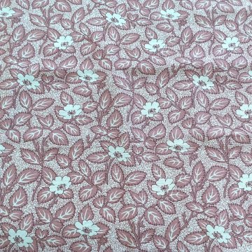 Dekostoff 110x60 altrosa weißes florales Muster, Kücke