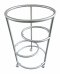 Eisenrolltisch, SAN, ø60 (52cm), 4 Plexisglasplatten (2x groß, 2x ø35cm klein schwenkbar), h 90cm, Tisch