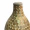 Vase, Flaschenform, gold beige, Knopf Muster, inkl. Deckel