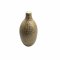 Vase, Flaschenform, gold beige, Knopf Muster, inkl. Deckel