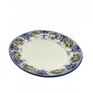 Schale, Servierschale, Mediteran, Zitonen, blau, weiß