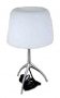 Tischlampe LUMIERE 3-Bein Alu, runder Glasschirm, 26T/E, FOSCARINI, 3x E14