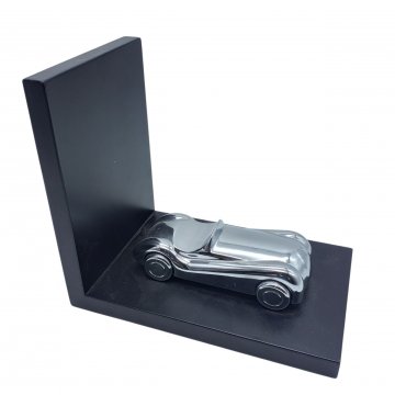 Buchstüze, schwarz / verchromtes Auto