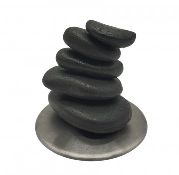 Büroklammerhalter INUKSHUK nur noch 2 (!) magnetische Steine dunkelgrau ohne Platte
