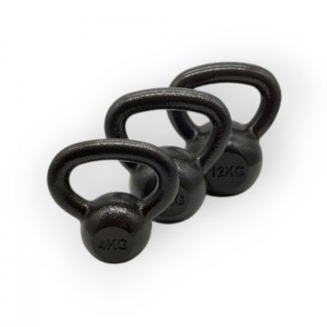 Kettelbell, grau Hammerschlaglack, 8 Kg