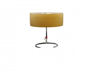 Tischlampe Foscarini &quot;Esa&quot; mit ovalem  Glasschirm in Gelb, oval, h:48cm, b:42cm 