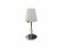 Tischlampe MINIEMILIA Säule und Fuß Chrom, H.36cm, Milchglasschirm weiß und blau,Martinelli