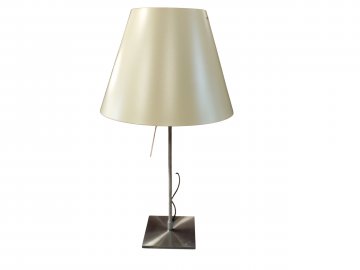 Tischlampe COSTANZA Alugestell, höhenverstellbar H.76/110cm, Kunststoffschirm weiß, blau, rot LUCEPLAN